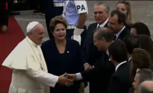 Dilma recebe o Papa